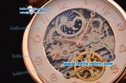 IWC Portuguese Asia HT30 Automatic with Tourbillon Rose Gold Case and Brown Leather Strap Skeleton Dial