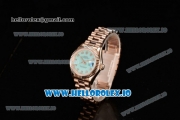 Rolex Datejust Swiss ETA 2671 Automatic Rose Gold Case with Diamonds Markers Green Dial and Rose Gold Bracelet (BP)