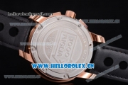 Chopard Mille Miglia GTS Power Control Miyota OS2035 Quartz Rose Gold Case Black Dial Black Leather Strap and Arabic Number/Stick Markers