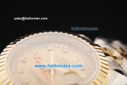 Rolex Datejust Oyster Perpetual Automatic Movement Steel Case with Diamond Markers and Two Tone Strap-Lady Model