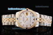 Rolex Datejust Automatic Movement with Diamond Bezel and Two Tone Bracelet