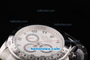 Rolex Daytona II Automatic Movement Silver Case with White Dial and Black Numeral Marker-SS Strap