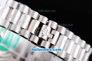 Rolex Day-Date Oyster Perpetual with Diamond Bezel,Light Ocean Blue Dial and Black Number Marking