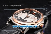 BlancPain L-Evolution Automatic 8 Days Miyota 9015 Automatic Steel Case with Black/White Dial and Rose Gold Bezel (G5)