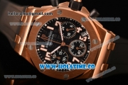 Audemars Piguet Royal Oak Offshore Miyota OS20 Quartz Rose Gold Case with Black Dial and White Arabic Numeral Markers (EF)