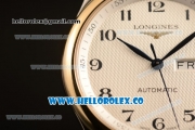 Longines Master Swiss ETA 2824 Automatic Two Tone Case with Two Tone Bracelet and White Dial