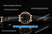 Cartier Ballon Bleu De Large Chrono Miyota OS20 Quartz Rose Gold Case with Diamonds Bezel and Black Dial