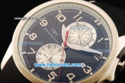 IWC Portuguese Yacht Club Quartz Movement Steel Case with Black Dial and Black Rubber Strap