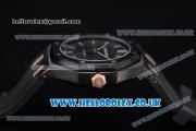 Audemars Piguet Royal Oak 36mm Asia ST16 Automatic PVD Case with Black Dial PVD Bezel and Black Rubber Strap (EF)