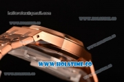 Audemars Piguet Royal Oak Clone AP Calibre 3120 Automatic Full Rose Gold with White Dial and Stick Markers (EF)