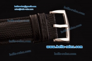 Patek Philippe Calatrava Swiss ETA 2824 Automatic Steel Case with Black Leather Strap White Dial Roman Markers