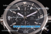 IWC Aquatimer Chrono Swiss Valjoux 7750 Automatic Full Steel with Black Dial and Stick Markers