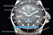 Rolex Submariner Vintage Asia 2813 Automatic Steel Case with Black Dial Orange Dots Markers and Steel Bracelet