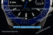 Tag Heuer Aquaracer Calibre 5 Swiss ETA 2824 Automatic Steel Case with Black Dial Black Leather/Nylon Strap