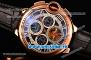 Cartier Ballon Bleu De Tourbillon Moonphase Asia Automatic Rose Gold Case with Black Dial and Roman Numeral Markers