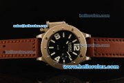 U-Boat U-42 Automatic Movement Steel Case with Black Dial and Brown Leather Strap