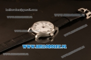 Chopard L.U.C 9015 Auto Steel Case with White Dial and Black Leather Strap