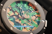 Hublot Big Bang Chronograph Swiss Valjoux 7750 Automatic Movement PVD Case with Ceramic Bezel and Black Rubber Strap