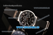 Ulysse Nardin Marine Chrono Asia Automatic Steel Case with Roman Numeral Markers and Black Dial