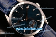 Omega Seamaster Aqua Terra 150 M Small Seconds 6497 Manual Winding Steel Case with Blue Dial and Blue Leather Strap