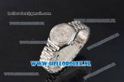 Rolex Datejust Swiss ETA 2671 Automatic Steel Case with Silver Dial Diamonds Markers Diamonds Bezel and Steel Bracelet (BP)