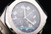 Audemars Piguet Royal Oak Offshore Chronograph Quartz Movement with Blue Dial and White Marking-SS Strap