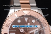 Rolex Yacht-Master 40 Asia 2813 Automatic Two Tone Case/Bracelet with Brown Dial and Dot Markers