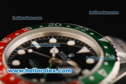 Rolex GMT-Master II Automatic Movement Full Steel with Green/Yellow Bezel and Black Dial