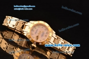 Rolex Datejust Lady Pearlmaster 2813 Automatic Gold Case with Yellow MOP Dial Diamond Markers and Yellow Gold Strap ETA Coating