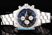 Breitling Avenger Chronograph Swiss Valjoux 7750 Movement Black Dial with White Subdials and Number Markers