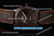 Panerai Radiomir 1940 3 Days Bamford PAM 514 Clone P.9000 Automatic DLC Case with Black Dial and Brown Leather Strap (KW)
