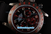 Rolex Daytona Quartz Movement PVD Case with Black Dial and White Numeral Markers
