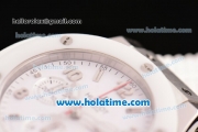 Hublot Big Bang Clone HUB4100 Automatic Steel Case with White Ceramic Bezel and White Dial - 1:1 Original (TW)