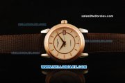 Patek Philippe Calatrava Swiss ETA 2836 Automatic Rose Gold Case with White Dial and Black Leather Strap