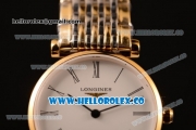 Longines La Grande Classique SWISS QUARTZ Two Tone Case with Yellow Gold Bezel White Dial and Two Tone Bracelet