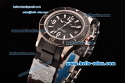 Jaeger LeCoultre Master Compressor Diving Navy Seals Swiss ETA 2836 Automatic Steel Case PVD Bracelet Black Dial with Stick/Numeral Markers