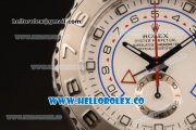 Rolex Yacht-Master II Chronograph Swiss Valjoux 7750 Automatic Steel Case with White Dial and Dots Markers (JF)