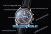 Omega Speedmaster Moonwatch Copy Venus 75 Manual Winding Steel Case with Black Dial Stick Markers and White Hands (EF)