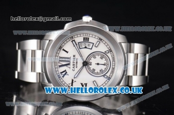 Cartier Calibre de Cartier Asia ST16 Automatic Stainless Steel Case/Bracelet with White Dial and Roman Markers