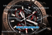 Breitling Avenger Skyland Chrono Swiss Quartz PVD Case with Red/Black Nylon Strap and Black Dial