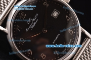 IWC Portofino Swiss ETA 2892 Automatic Steel Case with Silver Arabic Numeral Markers and Black Dial