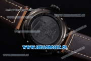 Zenith Pilot Type 20 GMT Asia ST25 Automatic PVD Case with Black Dial Arabic Numeral Markers and Brown Leather Strap