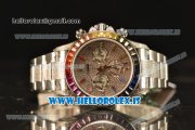 Rolex Daytona Rainbow EF Clone Rolex 4130 All Diamond Dial All Steel 116509(EF)