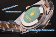 Rolex Datejust Automatic Two Tone Strap with Gold Bezel and Silver Dial
