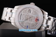 Rolex Day-Date Oyster Perpetual Automatic Full Diamond Bezel and Dial-Big Calendar Rolex Day-Date Oyster Perpetual Automatic Full Diamond Bezel and Dial-Big Calendar