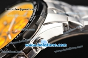 Ferrari Rattrapante Chrono Miyota OS10 Quartz Steel Case with PVD Bezel Yellow Dial and Stick Markers