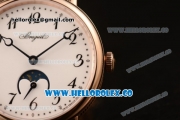 Breguet Classique Miyota 9015 Automatic Rose Gold Case with White Dial Brown Leather Strap and Arabic Numeral Markers