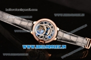 Cartier Ballon Bleu Tourbillon Seagull ST80 Tourbillon Manual Winding Rose Gold Case with Black Dial and Diamonds Bezel