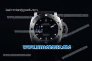 Panerai Luminor Submersible 1950 3 Days Automatic PAM00682 Clone P.9010 Automatic Steel Case with Black Dial Dot Markers and Black Rubber Strap (ZF)