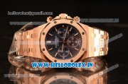 Audemars Piguet Royal Oak Chrono Full Rose Gold With Blue Dial 7750 Automatic